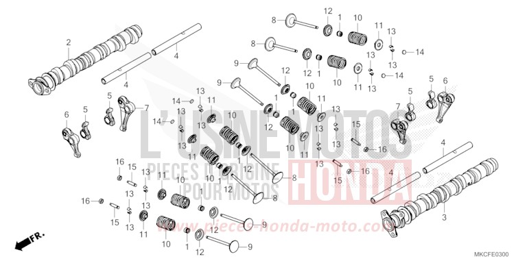 CAMSHAFT/VALVE for Gold Wing GLINT WAVE BLUE METALLIC (B197H) from 2022